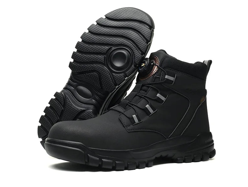 Waterproof Safety Boots Men Indestructible Steel Toe Work Boots Anti-smash Stab-resistant Safety Shoes Biker Botas Para Hombre - Shopfly.co.uk