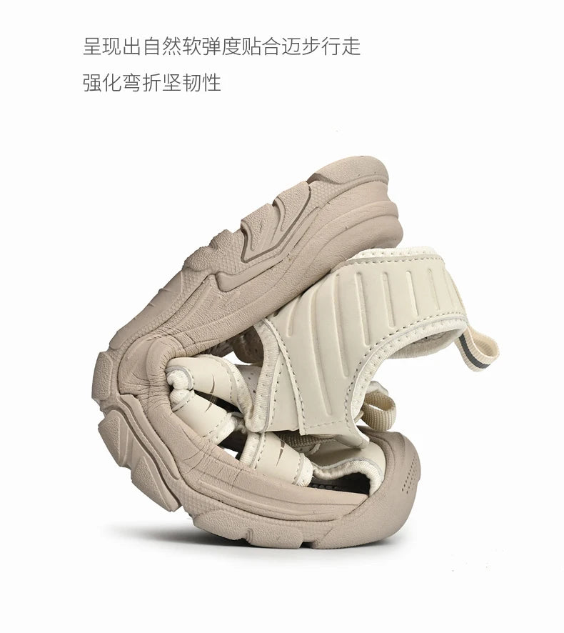 Jumpmore Fashion Men's Leather Sandals Summer Outdoor Hiking Shoes Size 38-45 - Shopfly.co.uk