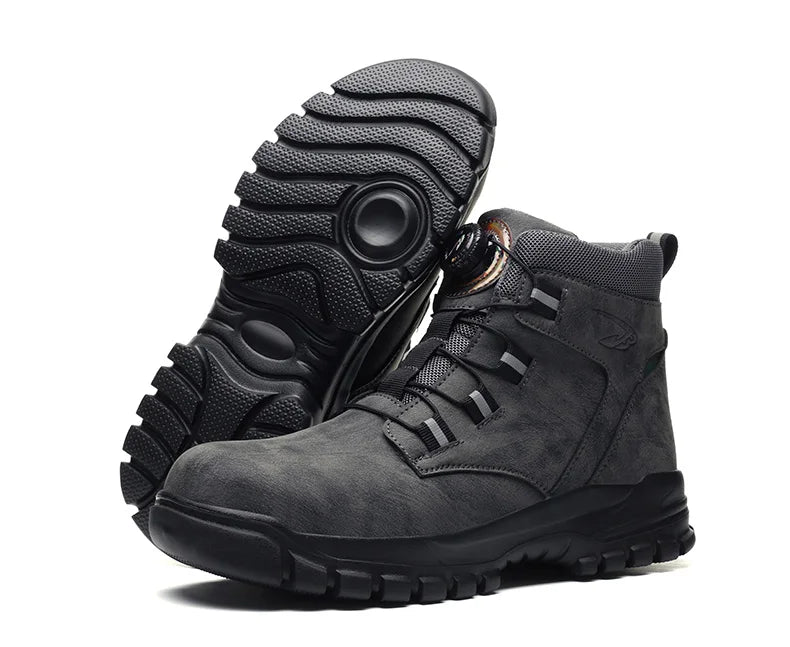 Waterproof Safety Boots Men Indestructible Steel Toe Work Boots Anti-smash Stab-resistant Safety Shoes Biker Botas Para Hombre - Shopfly.co.uk