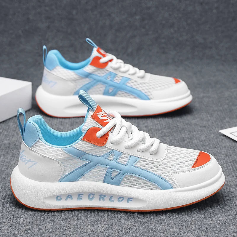 Size 39-44 Men's Shoes Breathable Mesh Casual Sports Shoes Versatile Thick Sole Height Increase Daddy Shoes - Shopfly.co.uk