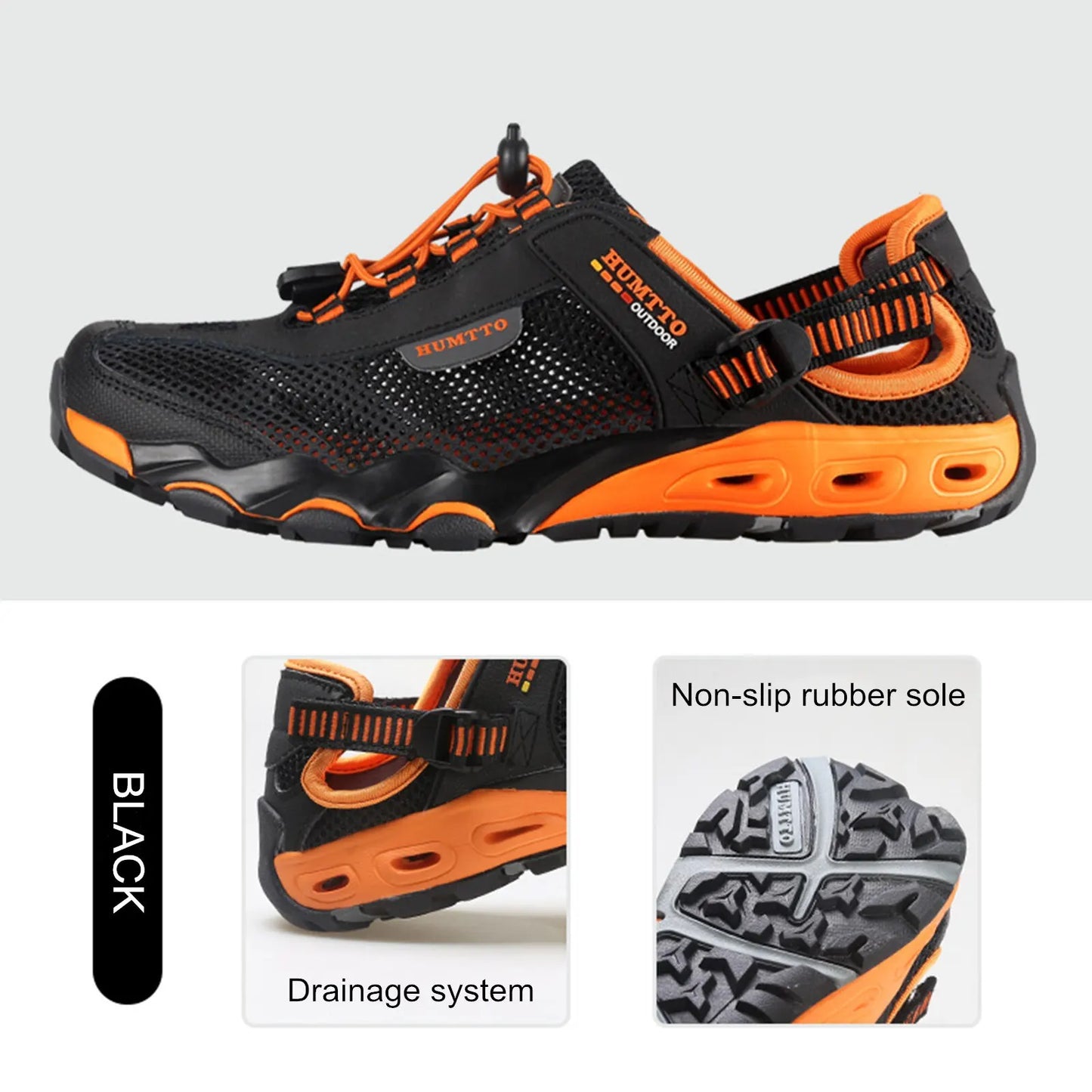 HUMTTO Summer Wading Hiking Shoes for Men Outdoor Man Sneakers Breathable Quick Drying Sports Trekking Beach Barefoot Mens Shoes - Shopfly.co.uk