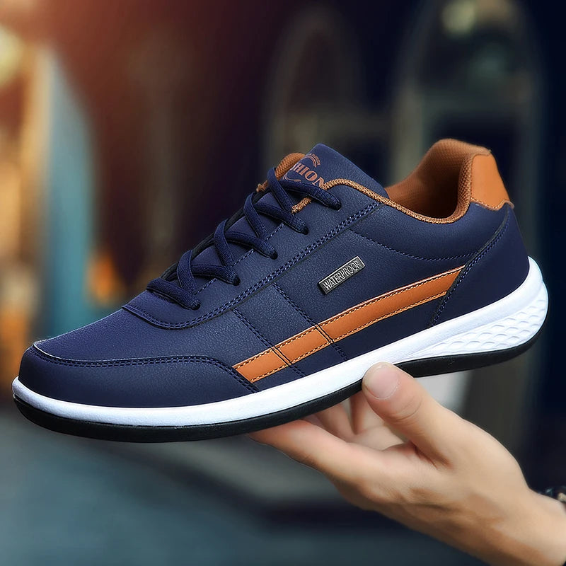 New Leather Men's Shoes, Sports Shoes, Fashion, Brisk Walking, Luxury Shoes, Breathable, Anti Slip, Casual Vulcanized Shoes38-46 - Shopfly.co.uk