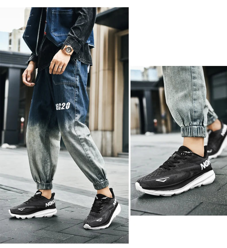 Men Sports Running Shoes Casual Carbon Plate Marathon Breathable Lightweight Women's Comfortable Athletic Nonskid Sneakers - Shopfly.co.uk