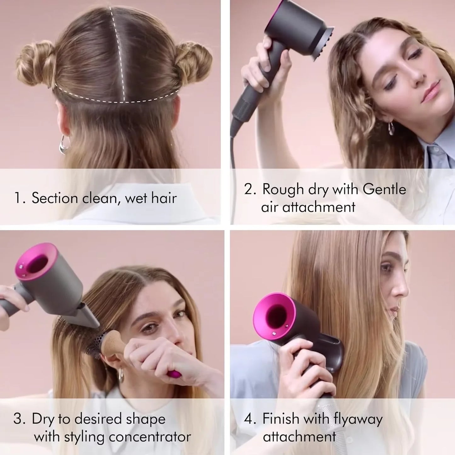 2025 New Professional Leafless Constant Temperature Negative Ion Attachment 5 Powerful Home Travel Portable Electric Hair Dryer - Shopfly.co.uk