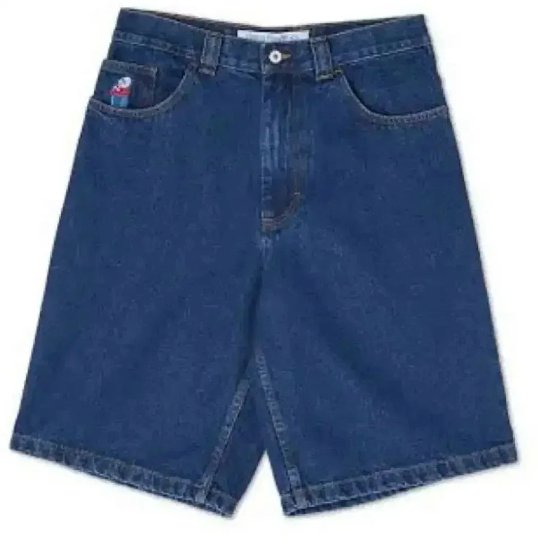 Vintage Graphic Printing Baggy Denim Shorts New Gothic Cross Y2K Fashion Harajuku Casual High Waist Wide Leg Shorts Streetwear - Shopfly.co.uk