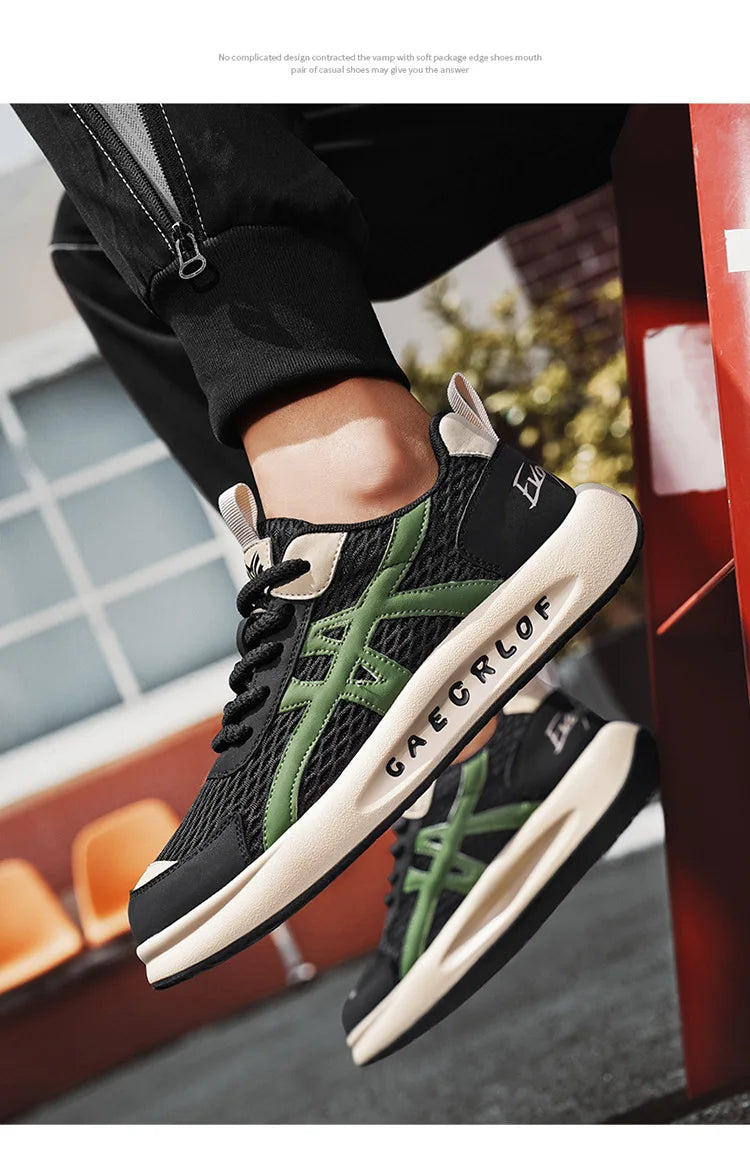 Size 39-44 Men's Shoes Breathable Mesh Casual Sports Shoes Versatile Thick Sole Height Increase Daddy Shoes - Shopfly.co.uk