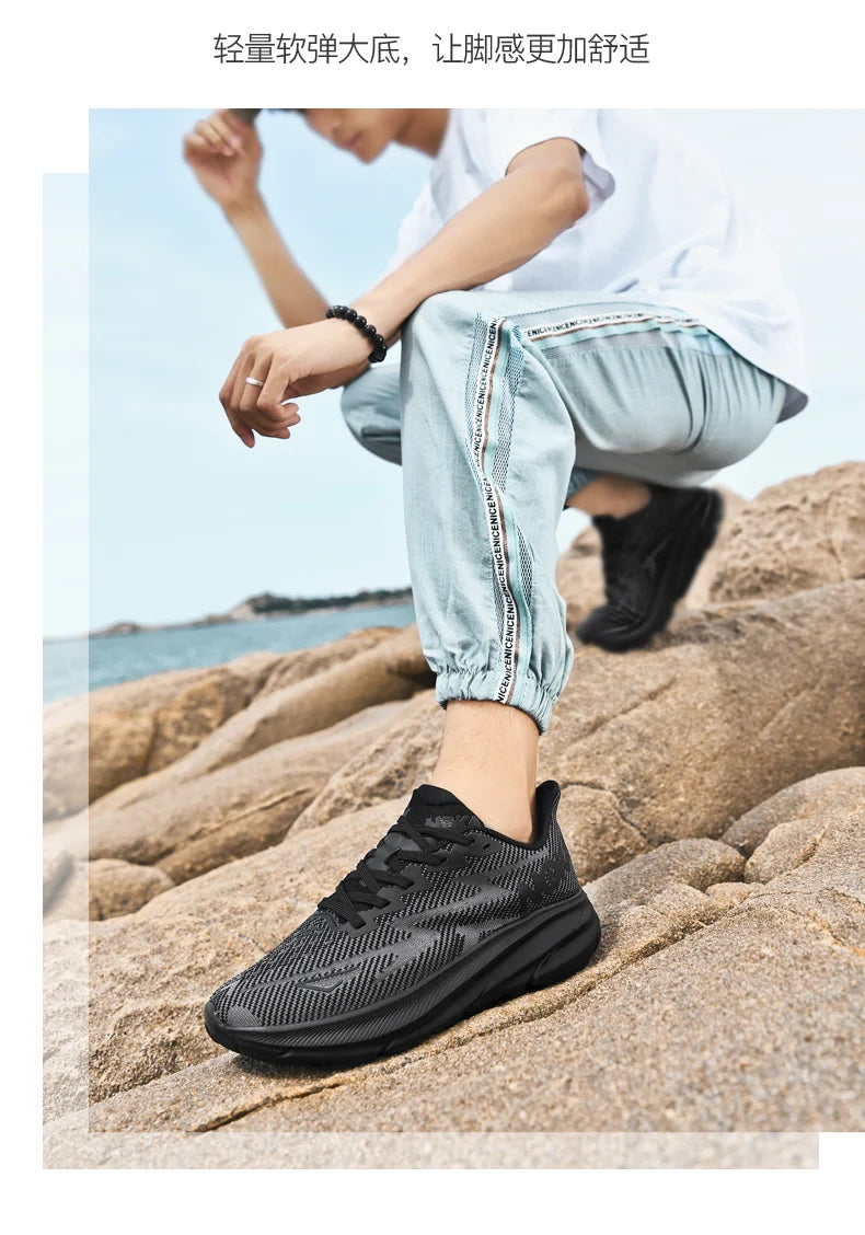 Men Sports Running Shoes Casual Carbon Plate Marathon Breathable Lightweight Women's Comfortable Athletic Nonskid Sneakers - Shopfly.co.uk