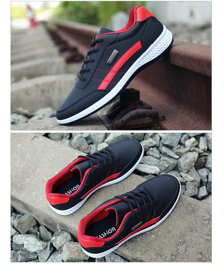 New Leather Men's Shoes, Sports Shoes, Fashion, Brisk Walking, Luxury Shoes, Breathable, Anti Slip, Casual Vulcanized Shoes38-46 - Shopfly.co.uk