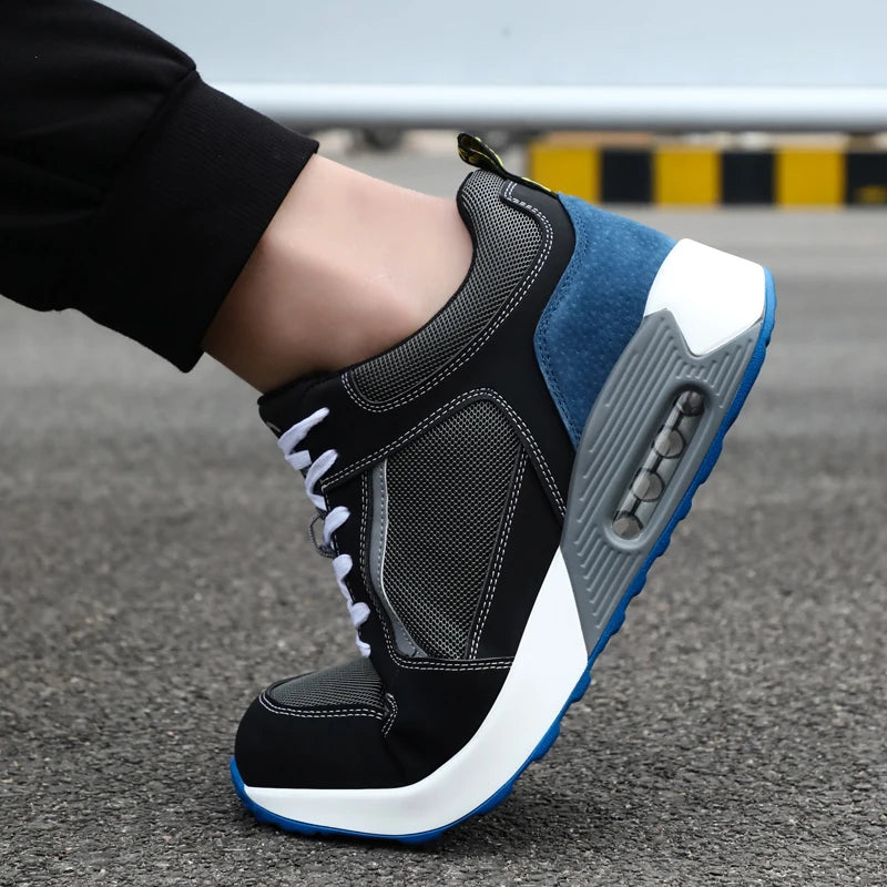 Fashion Security Shoes For Men Women Work Shoes Anti-smash Steel Toe Shoes Anti-puncture Protective Shoes Air Cushion Sneakers - Shopfly.co.uk