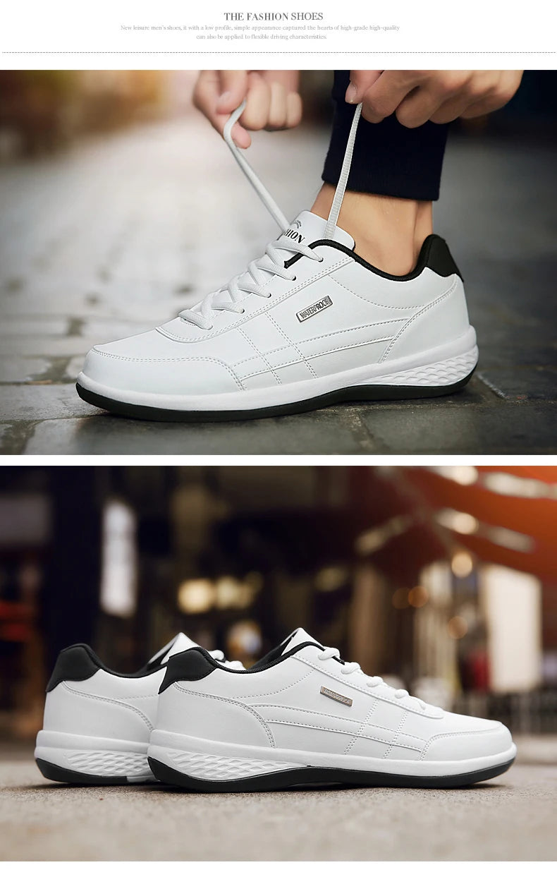 New Leather Men's Shoes, Sports Shoes, Fashion, Brisk Walking, Luxury Shoes, Breathable, Anti Slip, Casual Vulcanized Shoes38-46 - Shopfly.co.uk