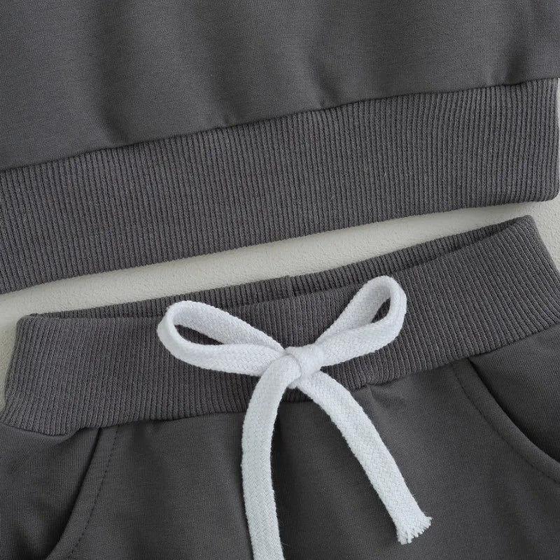 RUEWEY Baby Boy Contrast Color Pant Sets Spring Autumn Clothes Long Sleeve Sweatshirt Tops and Bottom Sets Baby Items Clothing - Shopfly.co.uk