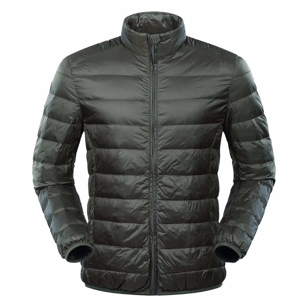 NewBang Feather Jacket Man Ultra Light Down Jacket Men Winter Coat Duck Down Windbreaker Stand Collar Parka With Carry Bag - Shopfly.co.uk
