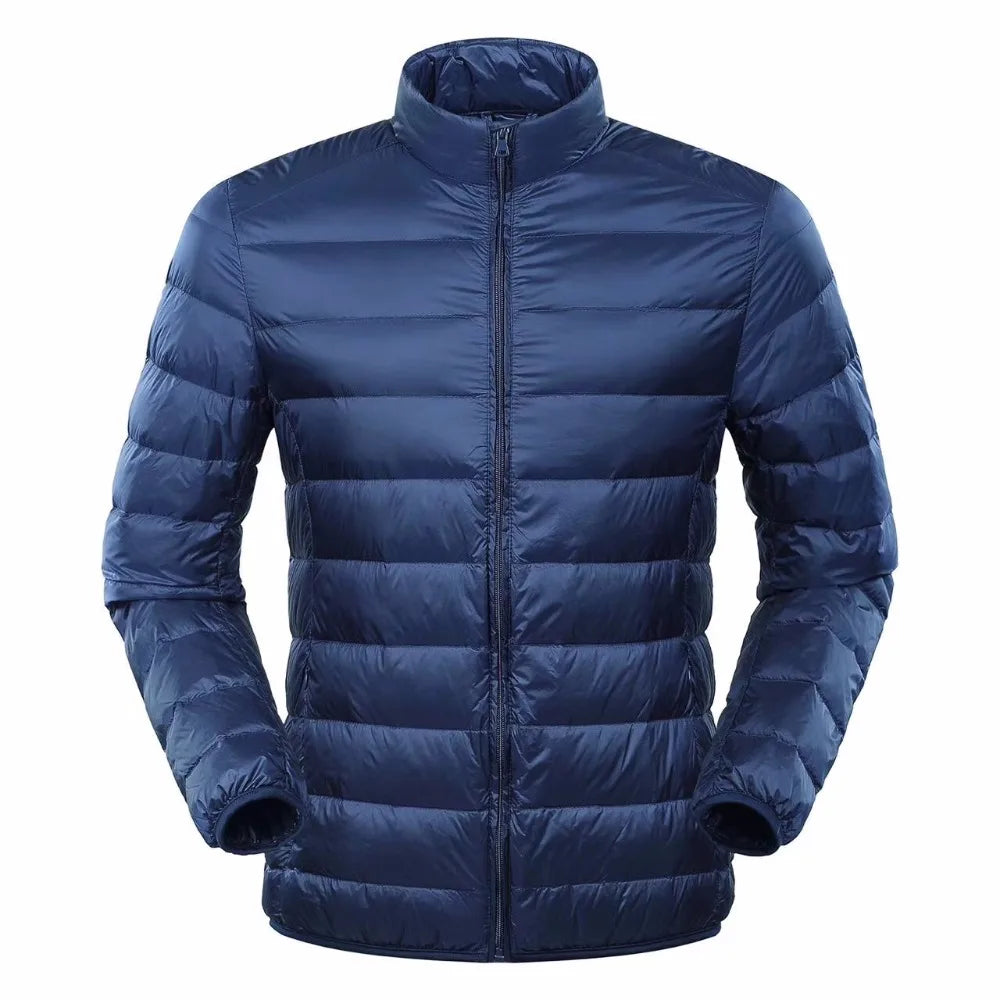NewBang Feather Jacket Man Ultra Light Down Jacket Men Winter Coat Duck Down Windbreaker Stand Collar Parka With Carry Bag - Shopfly.co.uk