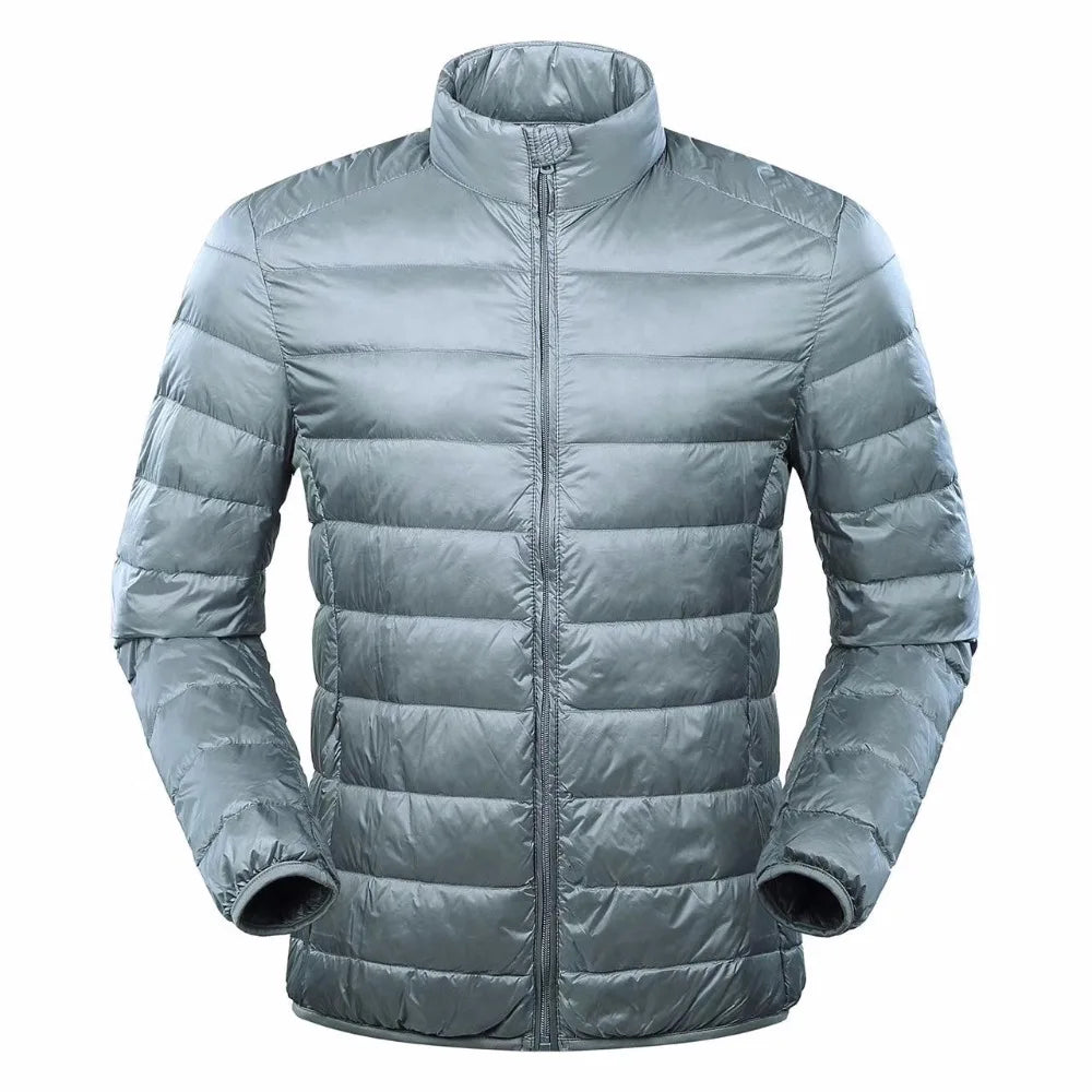 NewBang Feather Jacket Man Ultra Light Down Jacket Men Winter Coat Duck Down Windbreaker Stand Collar Parka With Carry Bag - Shopfly.co.uk