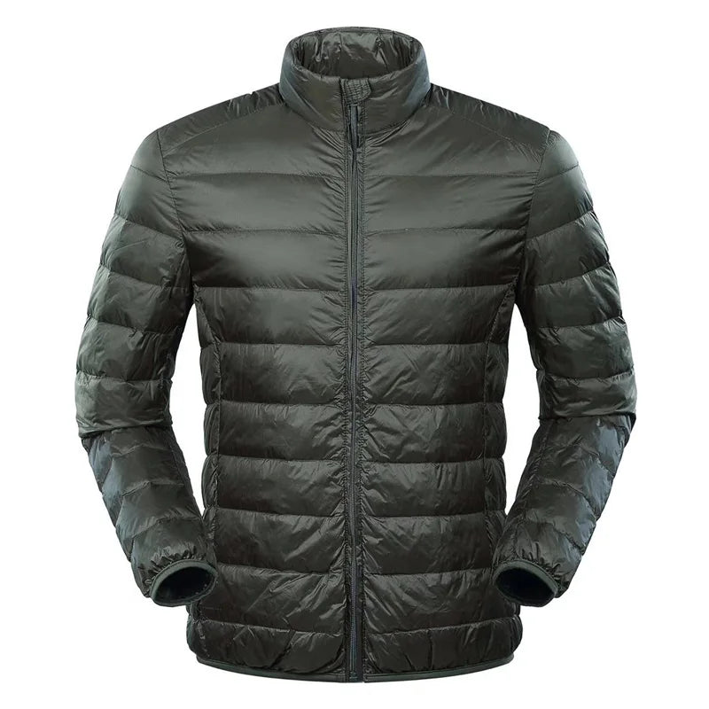 NewBang Feather Jacket Man Ultra Light Down Jacket Men Winter Coat Duck Down Windbreaker Stand Collar Parka With Carry Bag - Shopfly.co.uk