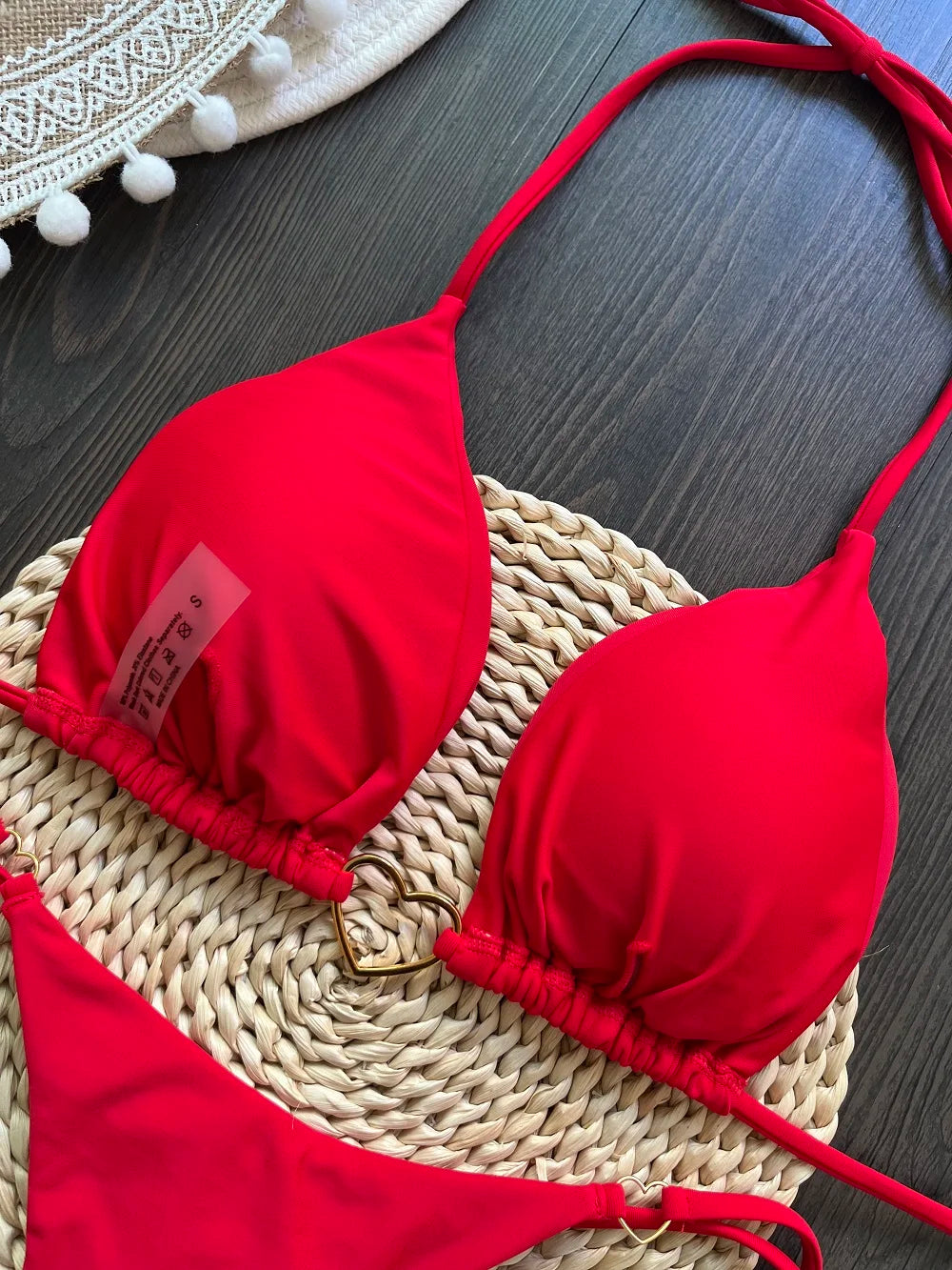 RUOTONSEPT Sexy Halter Solid color Bikini Set Women's Swimsuit Two-piece Triangle Thong Swimwear Bathing Suit Brazilian Biquinis - Shopfly.co.uk