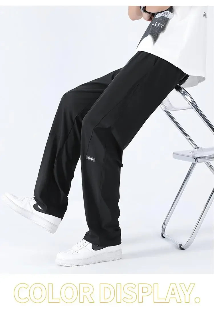 Plus Size 50-175kg Men's Ice Cool Long Pants Large Size 8XL 9XL 10XL Casual Loose Trousers Big Size Men Clothing Gym Sport Pants - Shopfly.co.uk