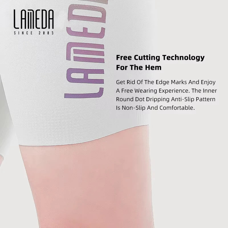 LAMEDA Cycling Shorts Women's High Elastic Cycling Pants Quick-Drying Bib Shorts Upf50+ Outdoor Cycling Shorts White Road Cyclin - Shopfly.co.uk