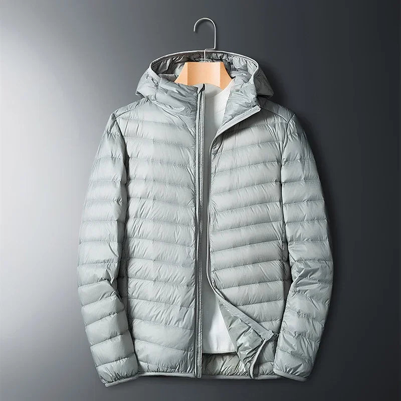 UETEEY 2024 Autumn Winter White Duck Down Jacket Men Light Weight Warm Waterproof Casual Outdoor Portable Male Puffer Coats - Shopfly.co.uk