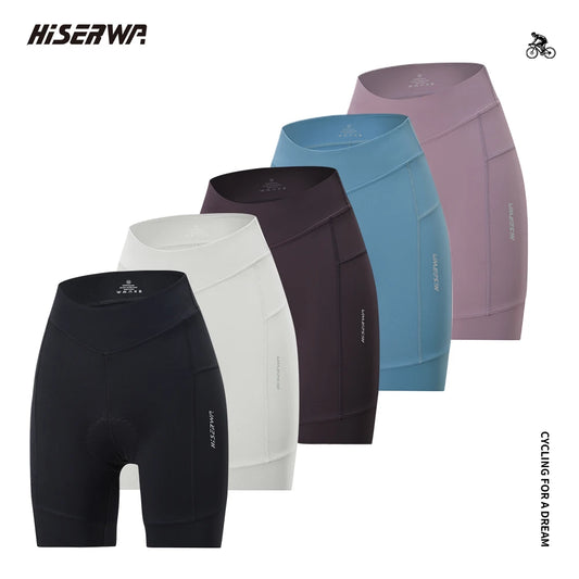 HISERWA Women Cycling Shorts High Quality MTB Bike Shorts 6 Hours Riding Shockproof Pad Breathable Lycra Sports Bicycle Tights - Shopfly.co.uk
