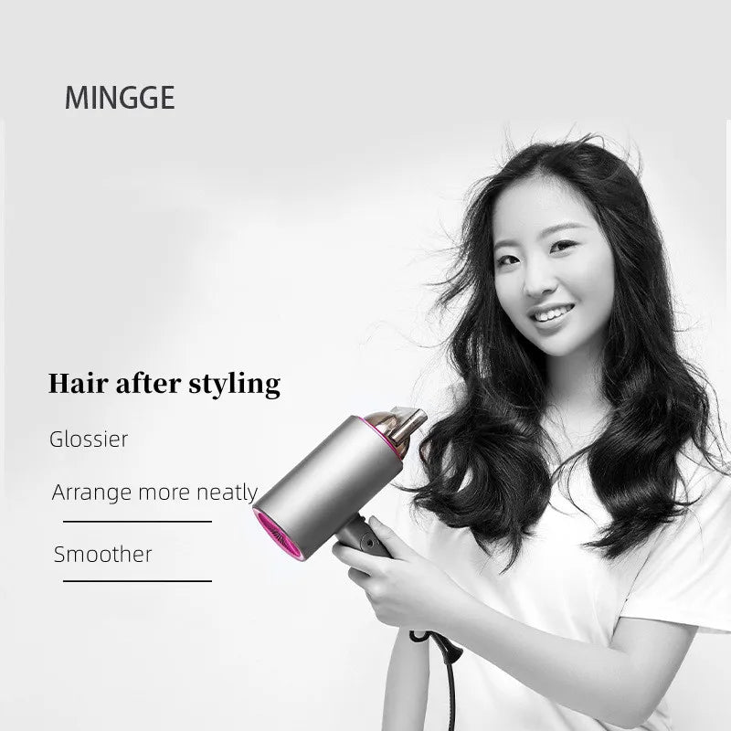 Popular Foldable Hair Dryer 1800W Blue Light Negative Ion Super Silent US/EU/UK/Plug 110V/220V Home Barber Recommended - Shopfly.co.uk