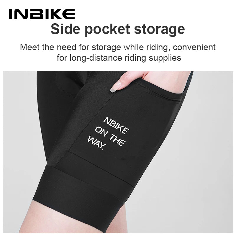 INBIKE Women's Bike Shorts Padded MTB Cycling Pants Road Biking Clothing Road Mountain Riding Bicycle Cycle Shorts with Pockets - Shopfly.co.uk