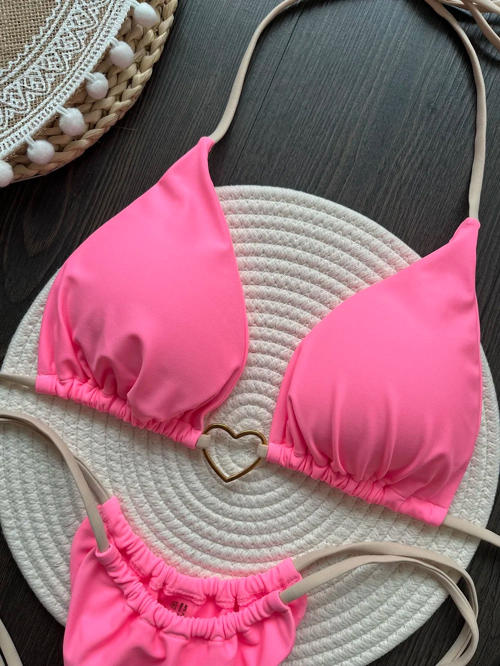 RUOTONSEPT Sexy Halter Solid color Bikini Set Women's Swimsuit Two-piece Triangle Thong Swimwear Bathing Suit Brazilian Biquinis - Shopfly.co.uk