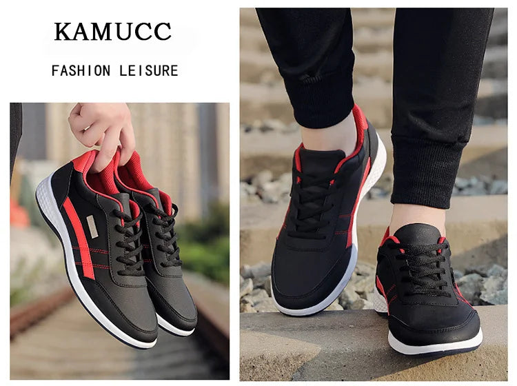 New Leather Men's Shoes, Sports Shoes, Fashion, Brisk Walking, Luxury Shoes, Breathable, Anti Slip, Casual Vulcanized Shoes38-46 - Shopfly.co.uk