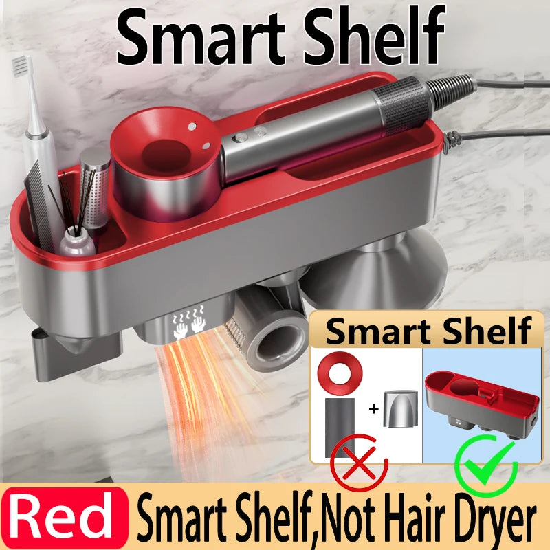 For Dyson Xiaomi Hair Dryer Shelf Wall Mounted Hair Dryer Rack Change Into Automatic Hand Dryer with Storage Box hanger - Shopfly.co.uk