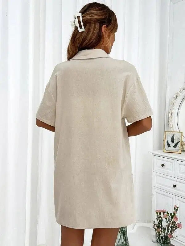 Solid Color Single Breasted Top Casual Loose Short Pants Sets Women Summer Women's 2 Pieces Suit Full Set Female Outfit Clothes - Shopfly.co.uk
