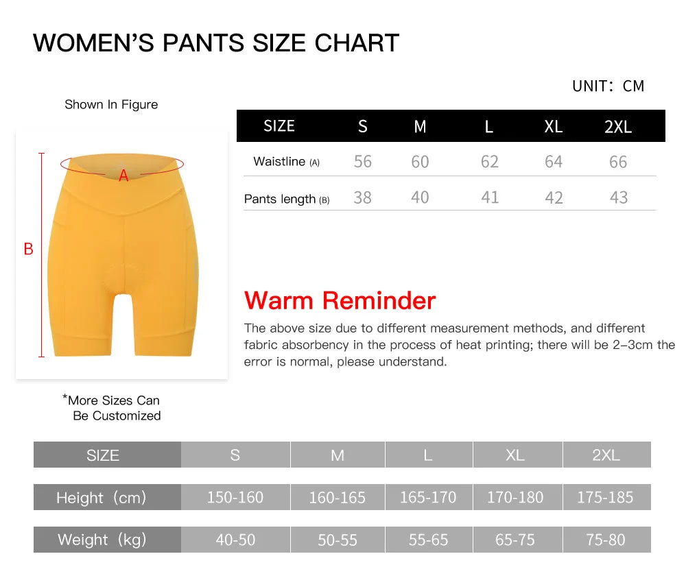 HISERWA Women Cycling Shorts High Quality MTB Bike Shorts 6 Hours Riding Shockproof Pad Breathable Lycra Sports Bicycle Tights - Shopfly.co.uk