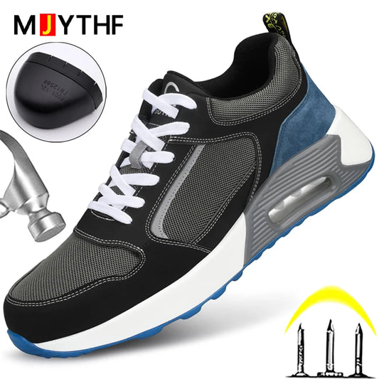 Fashion Security Shoes For Men Women Work Shoes Anti-smash Steel Toe Shoes Anti-puncture Protective Shoes Air Cushion Sneakers - Shopfly.co.uk