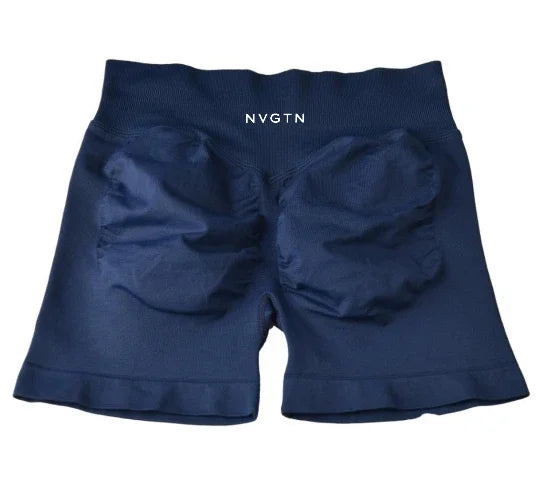 NVGTN Shorts Macaron Color CrossFit Training Yoga Cycling Women Summer Low Ribbed Band Scrunch Butt Seamless Breathable Shorts - Shopfly.co.uk