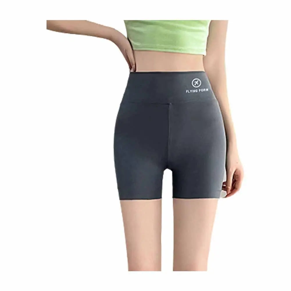 1pcs Women's Leggings Belly Tightening And Hip Lifting Pants Anti Glare Yoga Ice Silk Seamless Shorts Safety Shorts 3/4 Pants ﻿ - Shopfly.co.uk