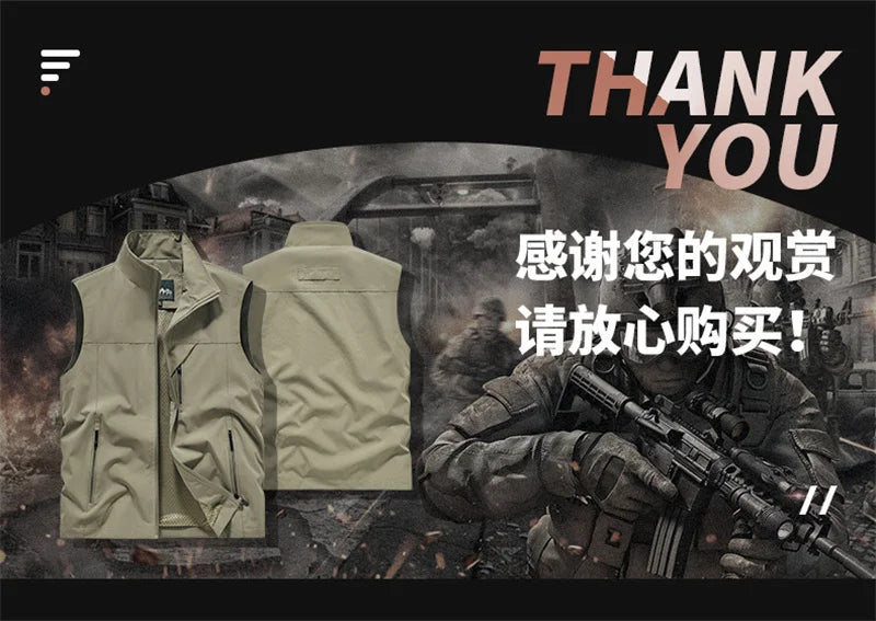 2024 New Fashion Men's Vest Windproof Solid Sleeveless Jacket Motorcycle Ourdoor Waterproof Biker Vest for Men Clothing - Shopfly.co.uk