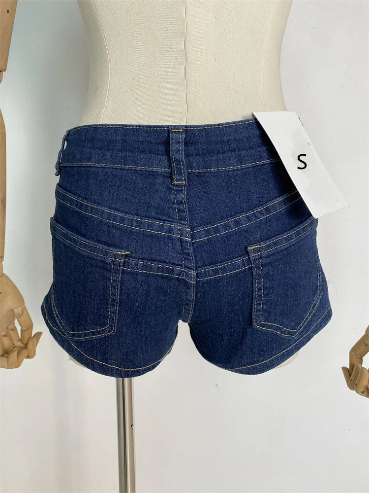 Women's Scratch Design Spicy Girl Denim Shorts Summer Y2K New Hot Girl Street Female Bottoms Casual Hip Wrap Sexy Mini-Shorts - Shopfly.co.uk