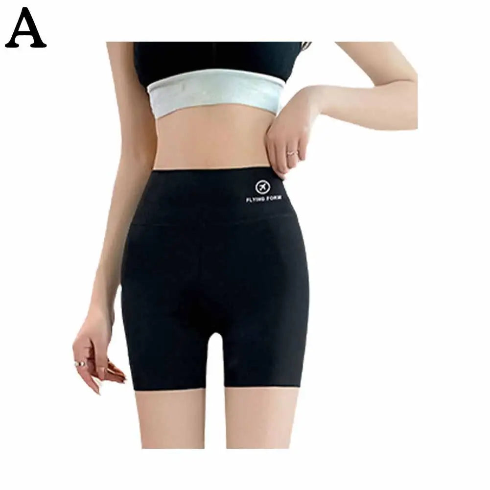 1pcs Women's Leggings Belly Tightening And Hip Lifting Pants Anti Glare Yoga Ice Silk Seamless Shorts Safety Shorts 3/4 Pants ﻿ - Shopfly.co.uk