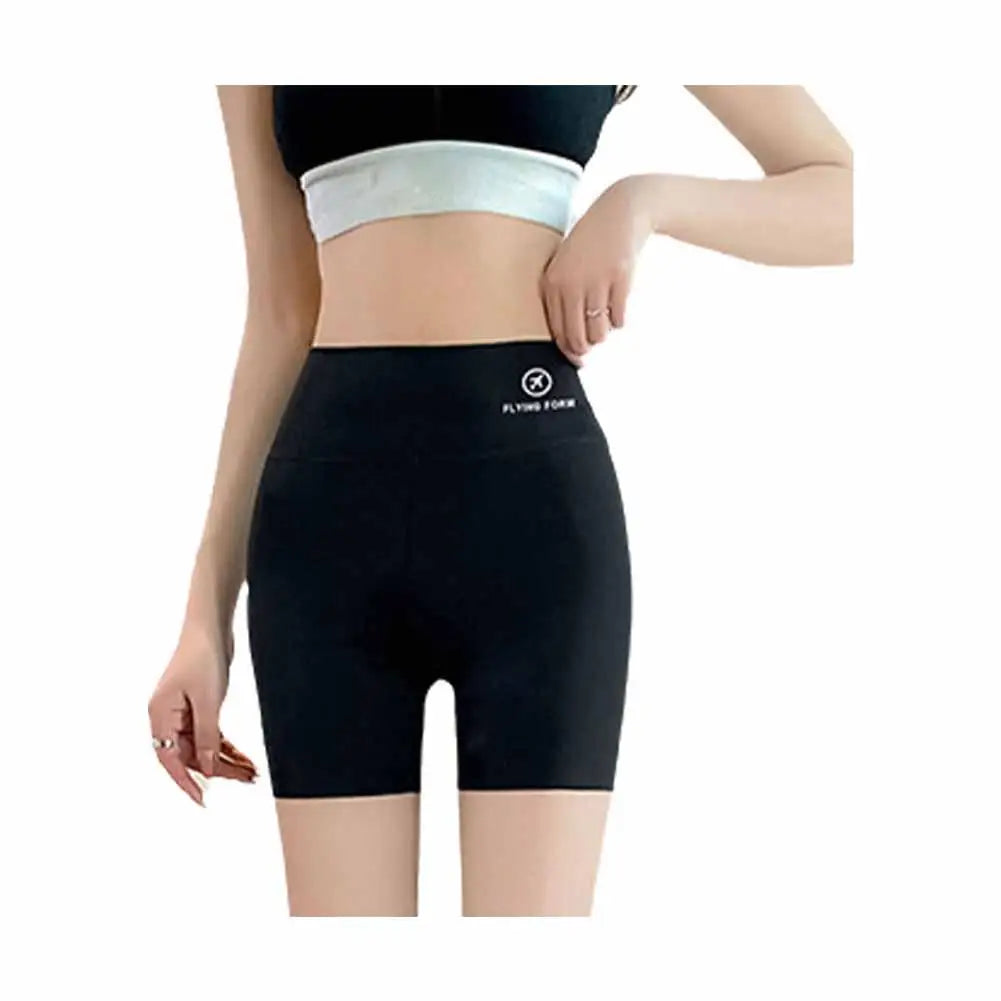 1pcs Women's Leggings Belly Tightening And Hip Lifting Pants Anti Glare Yoga Ice Silk Seamless Shorts Safety Shorts 3/4 Pants ﻿ - Shopfly.co.uk