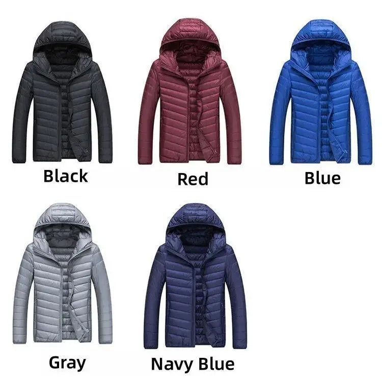 UETEEY 2024 Autumn Winter White Duck Down Jacket Men Light Weight Warm Waterproof Casual Outdoor Portable Male Puffer Coats - Shopfly.co.uk
