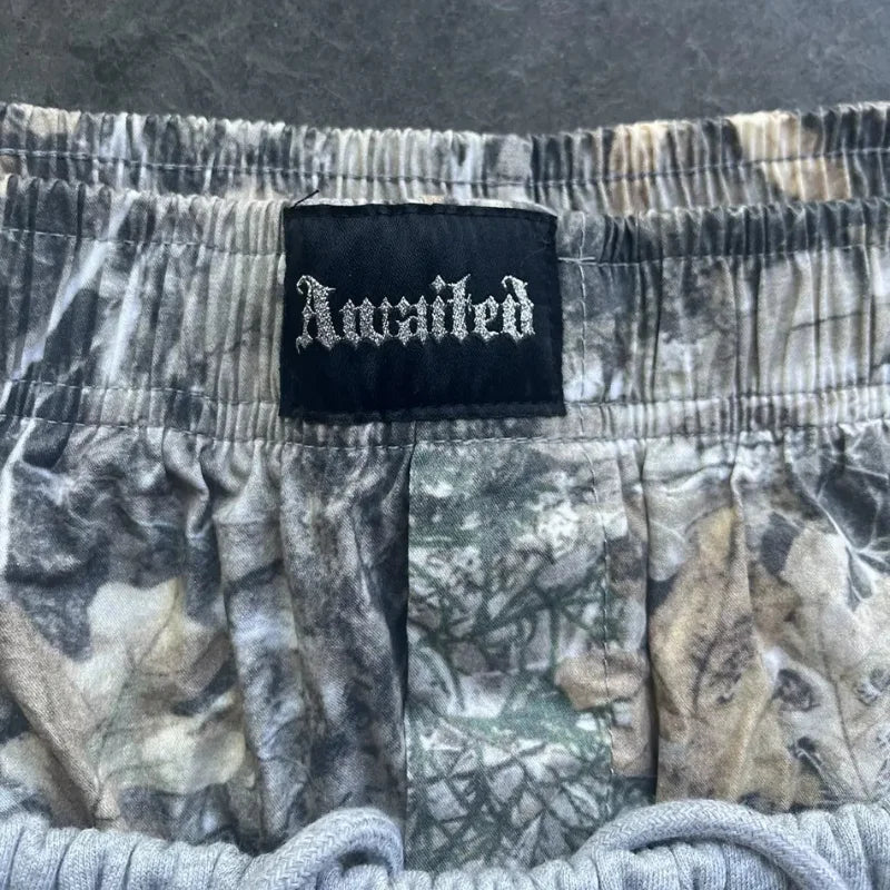Y2K Retro Shorts Camouflage Pattern Double Waist Embroidered Streetwear Men Women Harajuku Hip Hop Casual Boxer Sports Shorts - Shopfly.co.uk