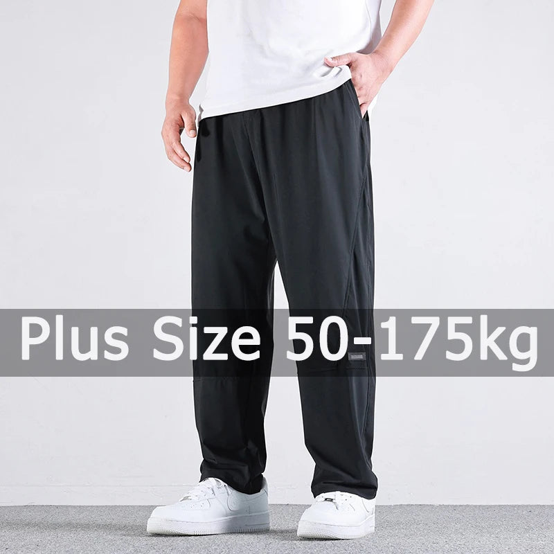 Plus Size 50-175kg Men's Ice Cool Long Pants Large Size 8XL 9XL 10XL Casual Loose Trousers Big Size Men Clothing Gym Sport Pants - Shopfly.co.uk