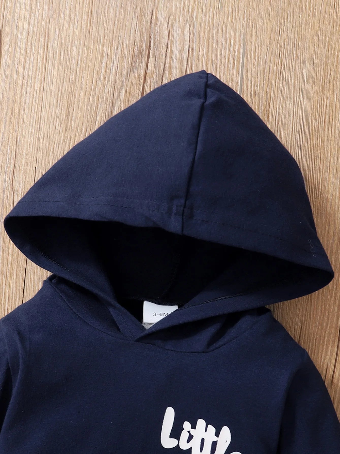 0-2 Years Newborn Baby Boy Hooded Suit 2Pcs Set Long Sleeve Letter Bodysuit+Pants Toddler Boy Autumn Sport Style Sweatsuit - Shopfly.co.uk