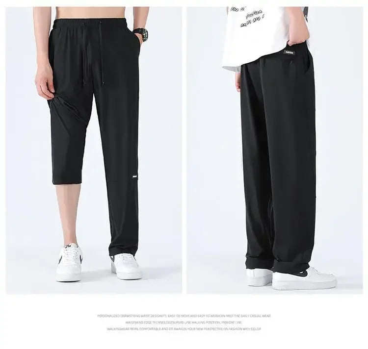 Plus Size 50-175kg Men's Ice Cool Long Pants Large Size 8XL 9XL 10XL Casual Loose Trousers Big Size Men Clothing Gym Sport Pants - Shopfly.co.uk