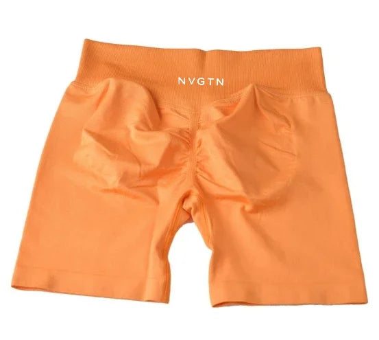 NVGTN Shorts Macaron Color CrossFit Training Yoga Cycling Women Summer Low Ribbed Band Scrunch Butt Seamless Breathable Shorts - Shopfly.co.uk
