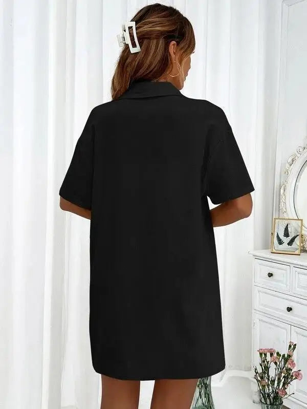 Solid Color Single Breasted Top Casual Loose Short Pants Sets Women Summer Women's 2 Pieces Suit Full Set Female Outfit Clothes - Shopfly.co.uk