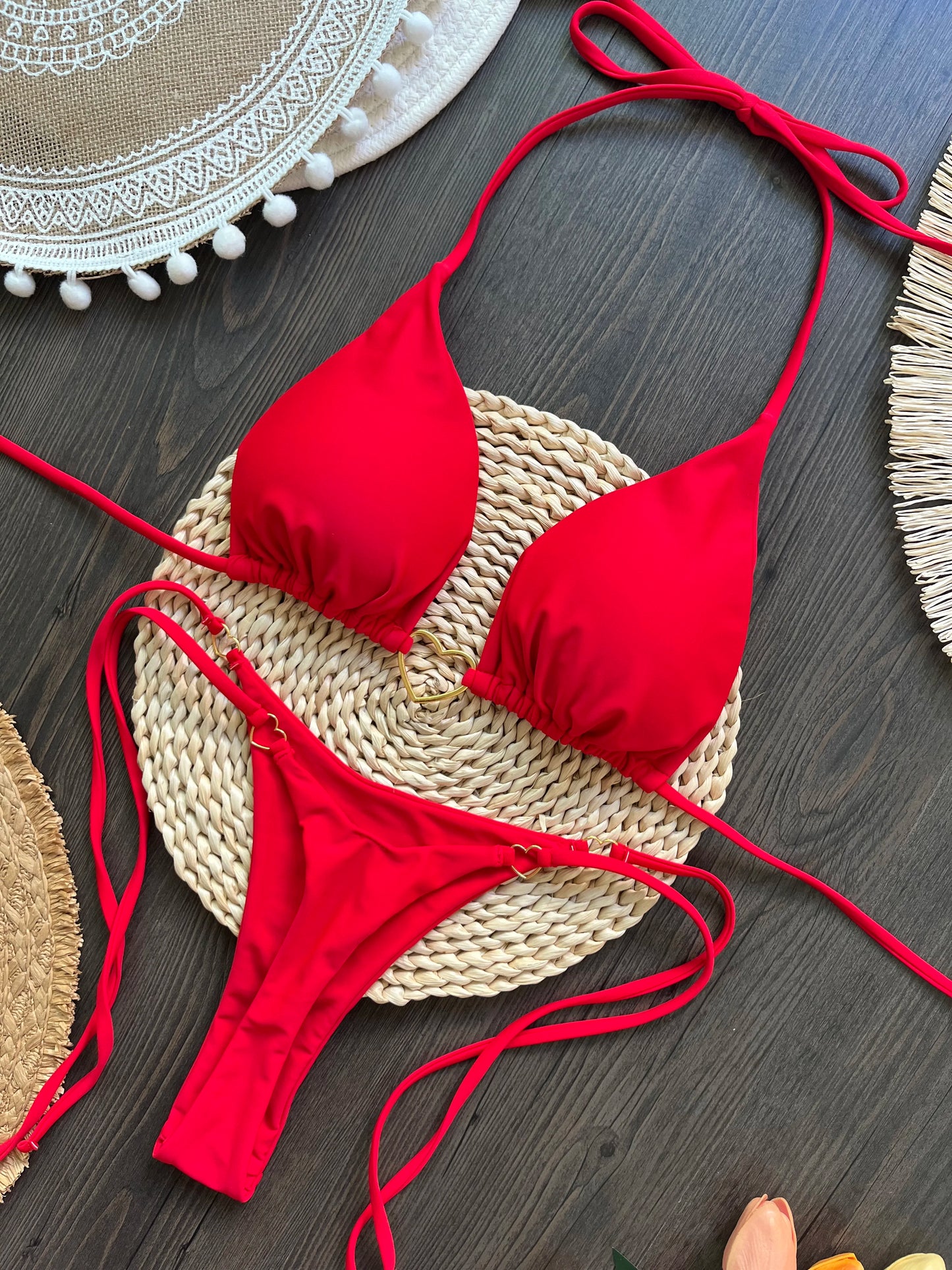 RUOTONSEPT Sexy Halter Solid color Bikini Set Women's Swimsuit Two-piece Triangle Thong Swimwear Bathing Suit Brazilian Biquinis - Shopfly.co.uk