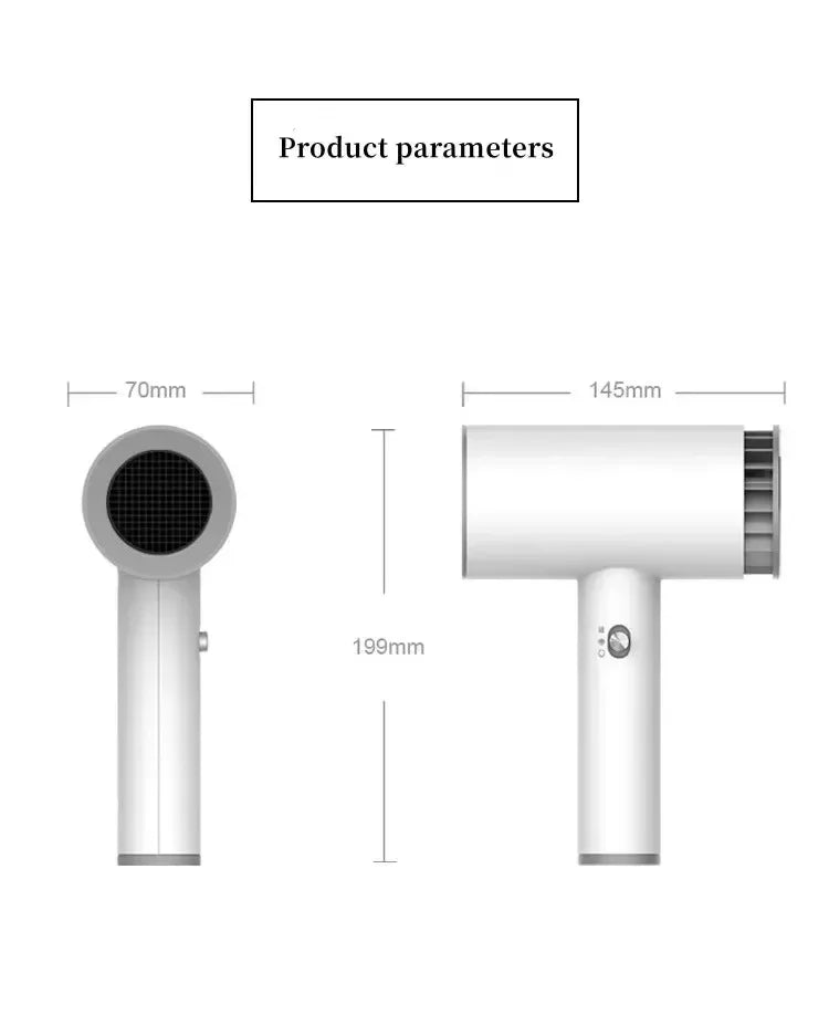 Portable Cordless Hair Dryer Fast Dry Hair Lithium Battery Rechargeable Blow Dryer Strong Wind Travel/Outdoor Plug in Hot Air - Shopfly.co.uk