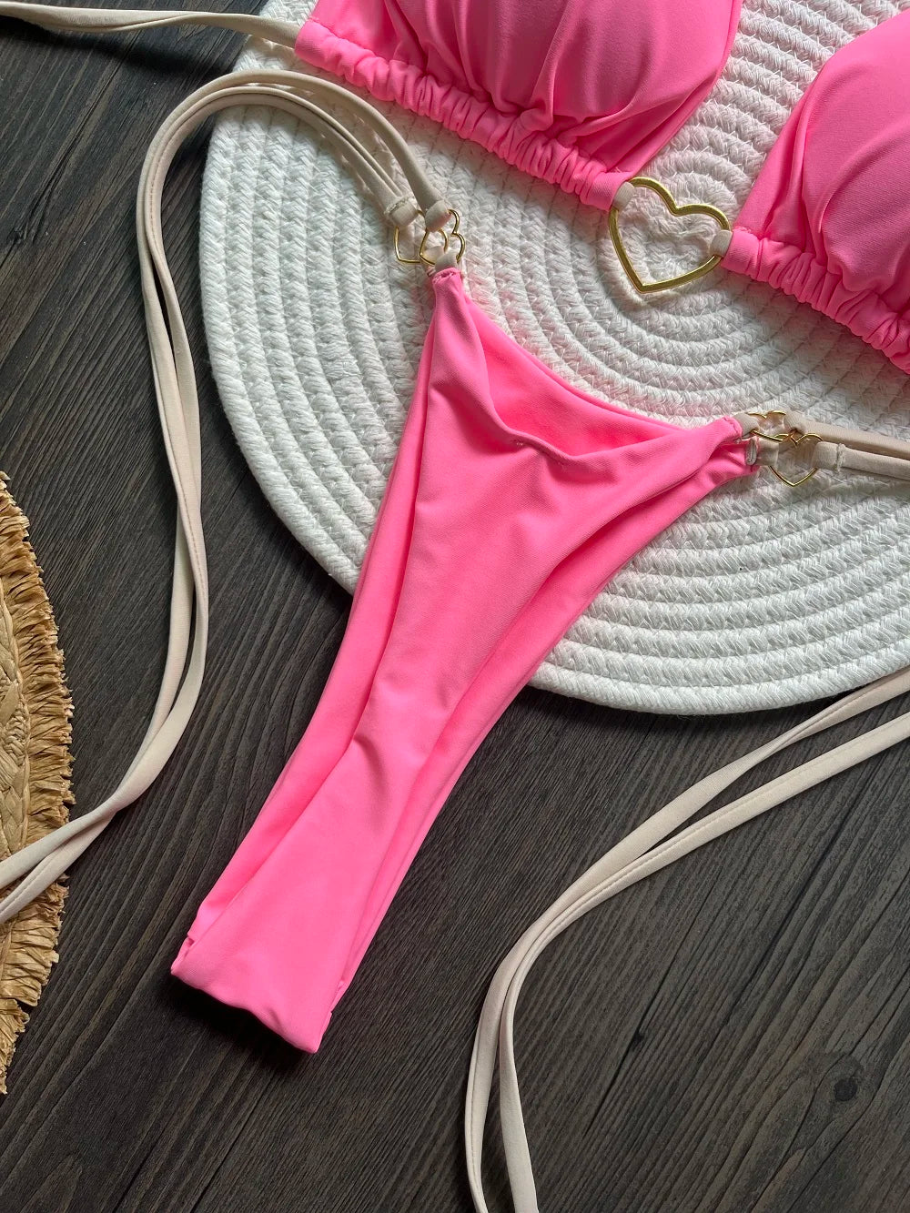 RUOTONSEPT Sexy Halter Solid color Bikini Set Women's Swimsuit Two-piece Triangle Thong Swimwear Bathing Suit Brazilian Biquinis - Shopfly.co.uk