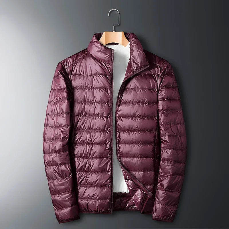 UETEEY 2024 Autumn Winter White Duck Down Jacket Men Light Weight Warm Waterproof Casual Outdoor Portable Male Puffer Coats - Shopfly.co.uk