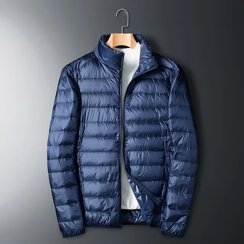 UETEEY 2024 Autumn Winter White Duck Down Jacket Men Light Weight Warm Waterproof Casual Outdoor Portable Male Puffer Coats - Shopfly.co.uk